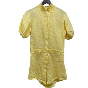 SWF Short Sleeve Linen Lemon Romper Size Small